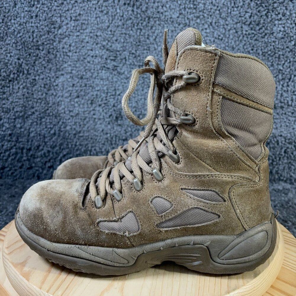 Reebok Rapid Response Tactical Stealth Boots Mens Size 7.5 Suede Coyote Desert
